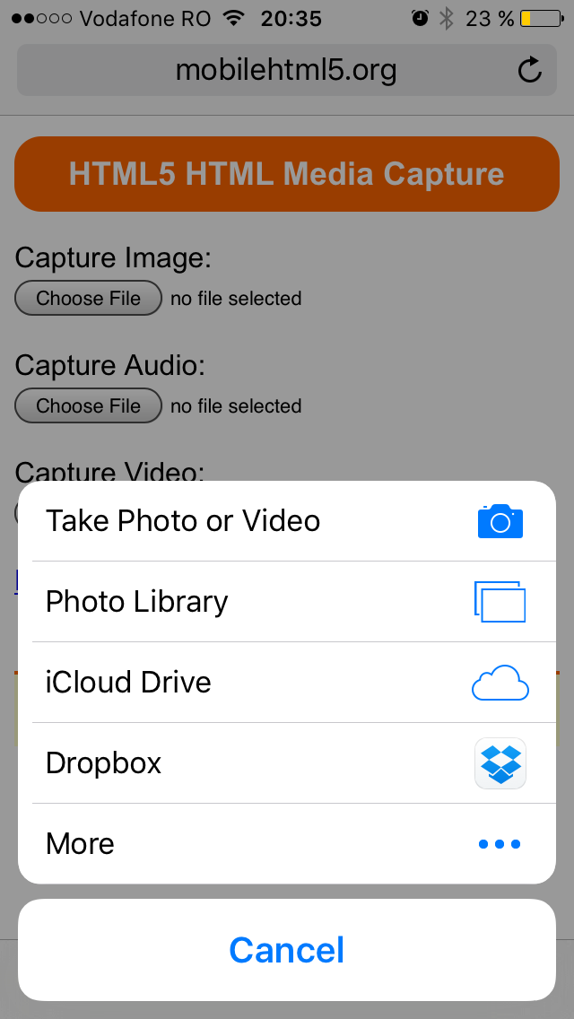iOS 9 Safari Media Capture Prompt for Audio