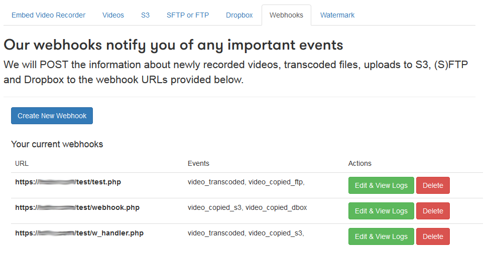 Multiple webhooks can now be set up in the Pipe account area