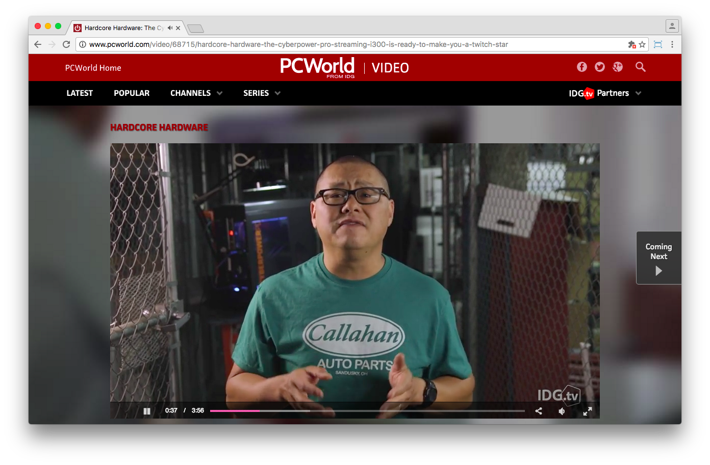 PCWorld's individual videos work without Flash Player