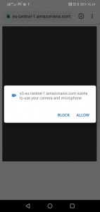 Camera and Microphone permission dialog on Chrome on Android