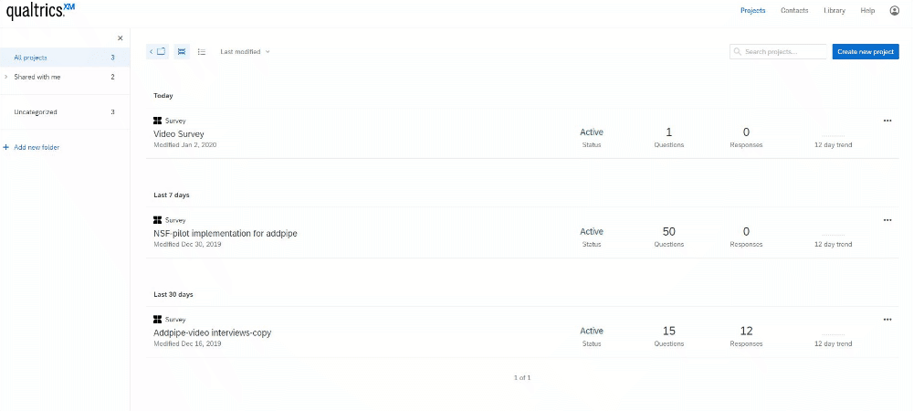 Create a new Survey in Qualtrics