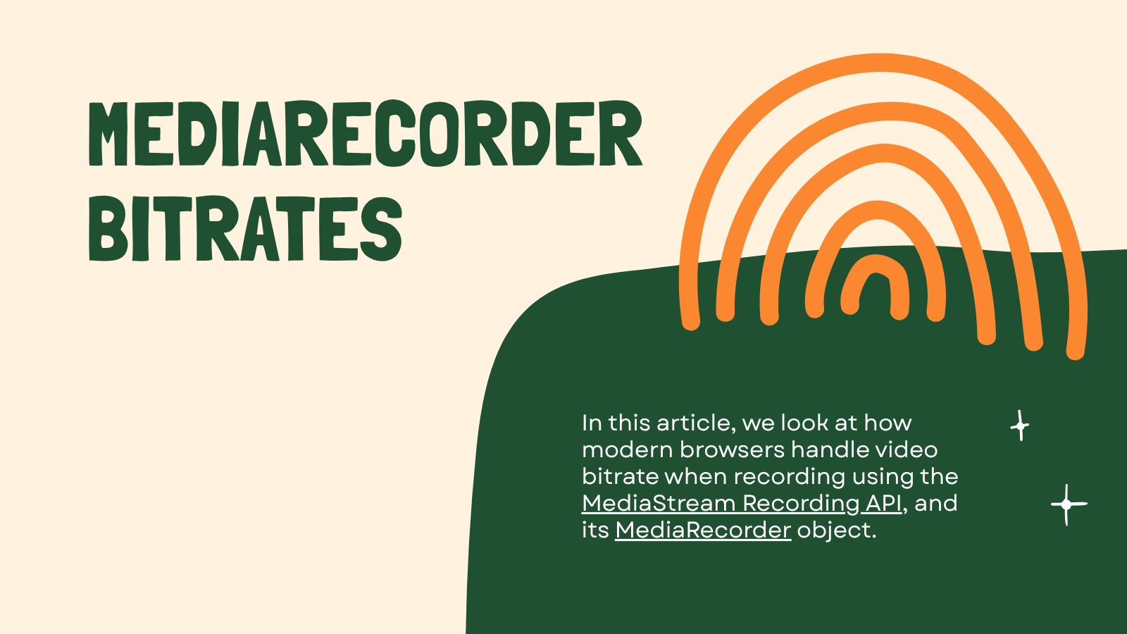 MediaRecorder Bitrates