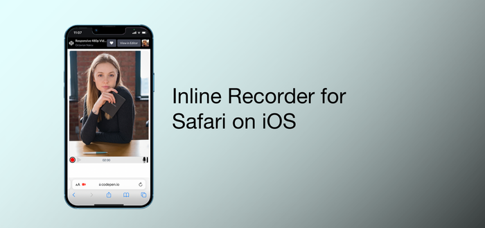 Inline HTML5 Desktop Recorder on Safari on iOS